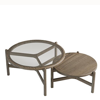 Optic Soft Round Coffee Table Wood (several choices) - Kristensen & Kristensen