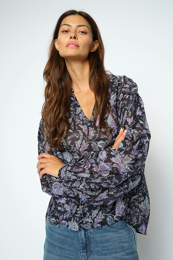 MMTenca Fleura Blouse Salute Navy - 2