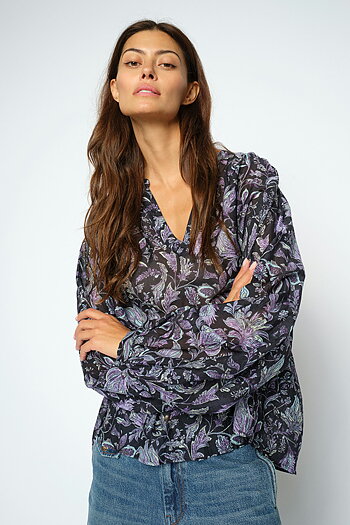 MMTenca Fleura Blouse Salute Navy