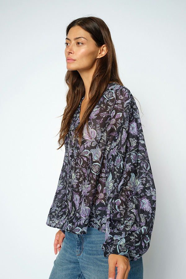 MMTenca Fleura Blouse Salute Navy