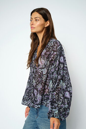 MMTenca Fleura Blouse Salute Navy