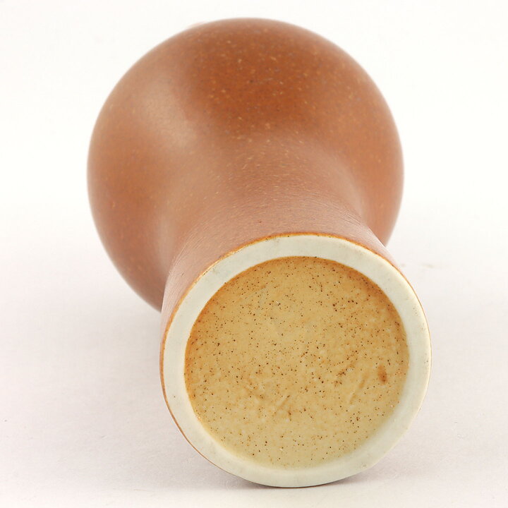 Annikki Hovisaari (Arabia 1960s) Brown Segmented Vase 20 cm
