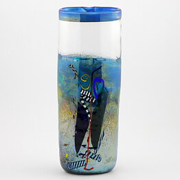 Bertil Vallien (1980s) Colorful Tall Vase 30 cm