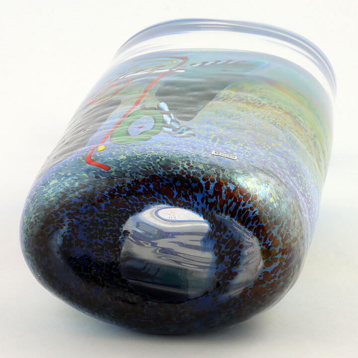 Bertil Vallien (1980s) Colorful Tall Vase 30 cm