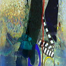 Bertil Vallien (1980s) Colorful Tall Vase 30 cm