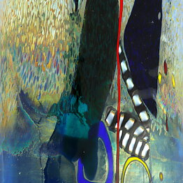 Bertil Vallien (1980s) Colorful Tall Vase 30 cm