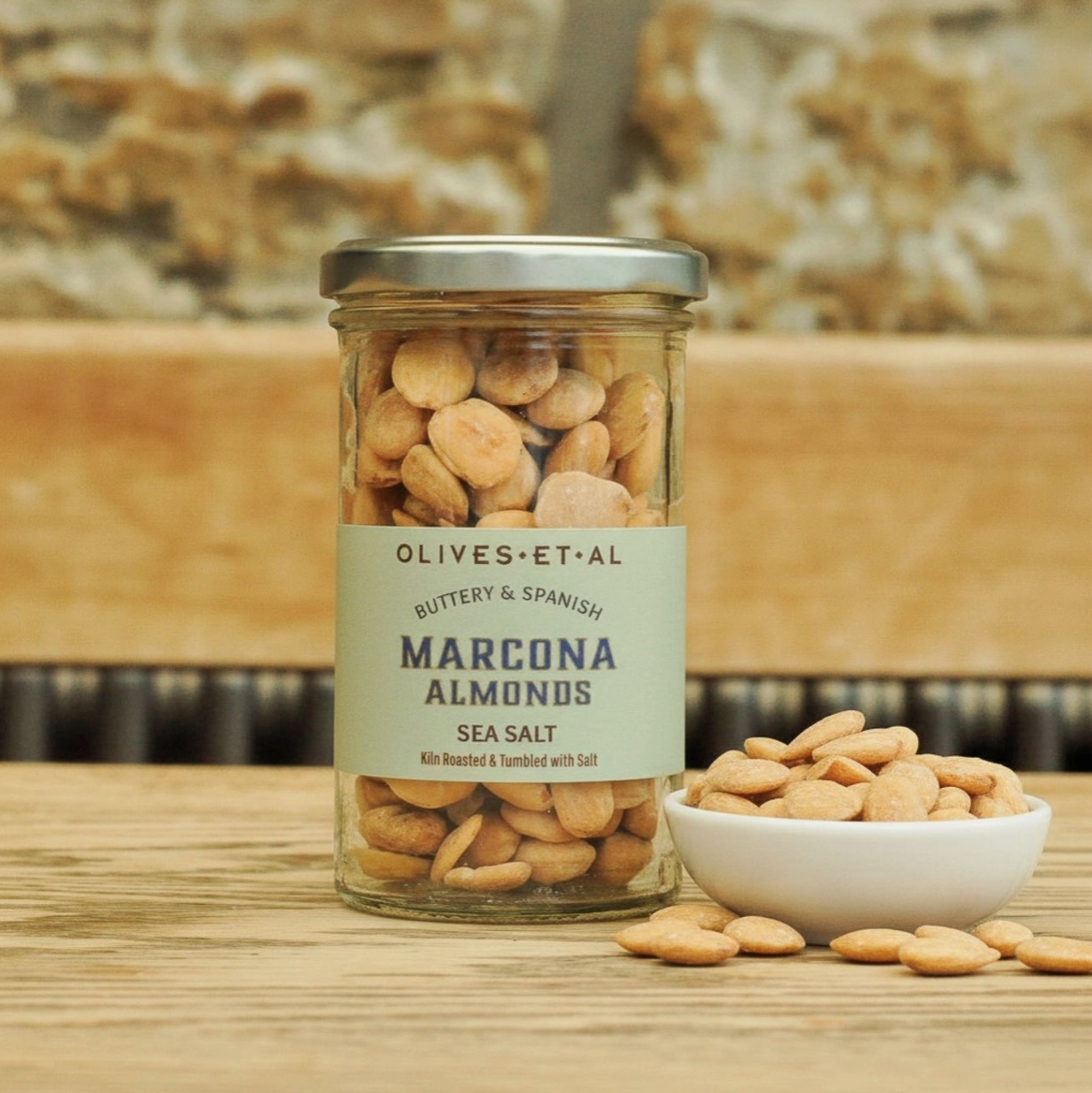 Ungsrostade Maracona mandlar - Havssalt 130g - 3