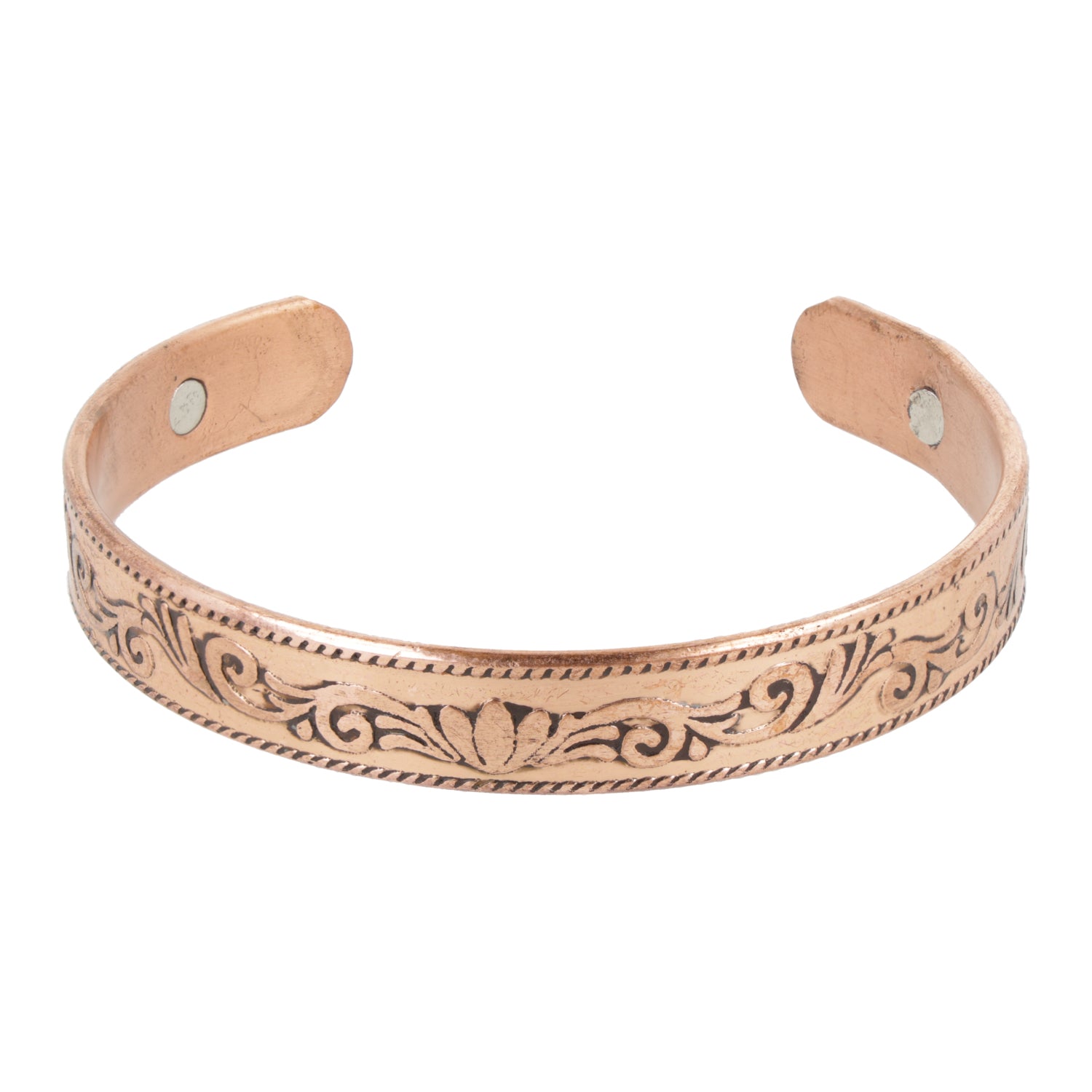 Magnetiskt koppararmband Lotus