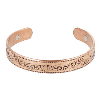 Magnetiskt koppararmband Lotus