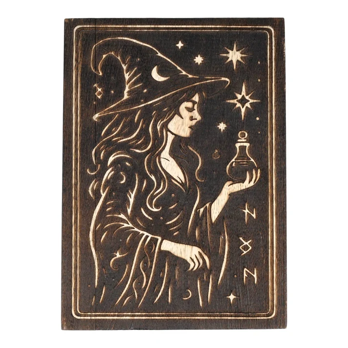 Tarot- eller smyckesask Trollkvinna Svart Mangoträd - 3