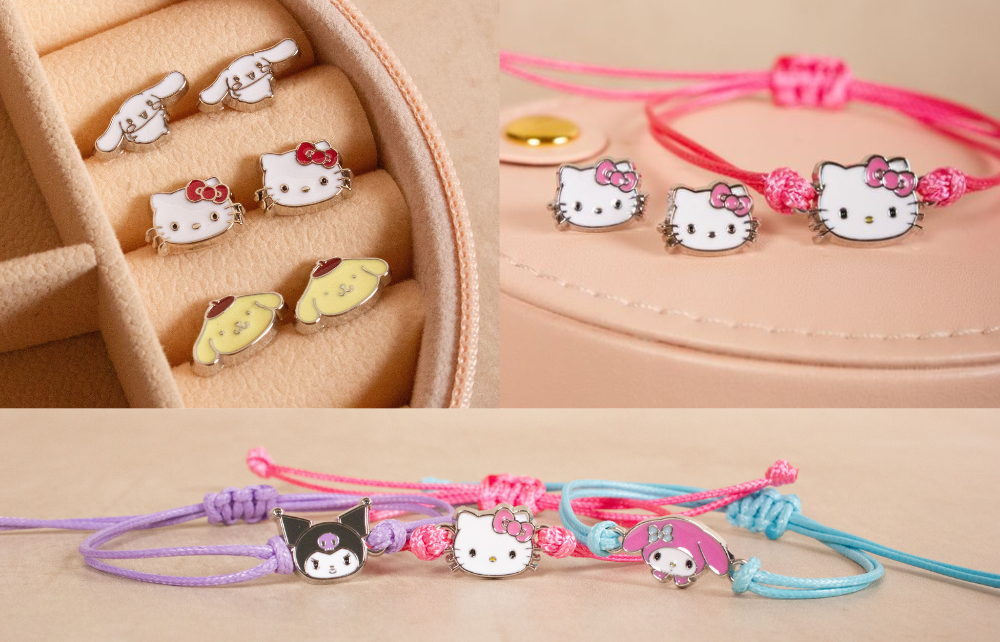 Hello Kitty, Cinnamoroll och Pompompurin Vänskapsarmbandset 3-pack - 4