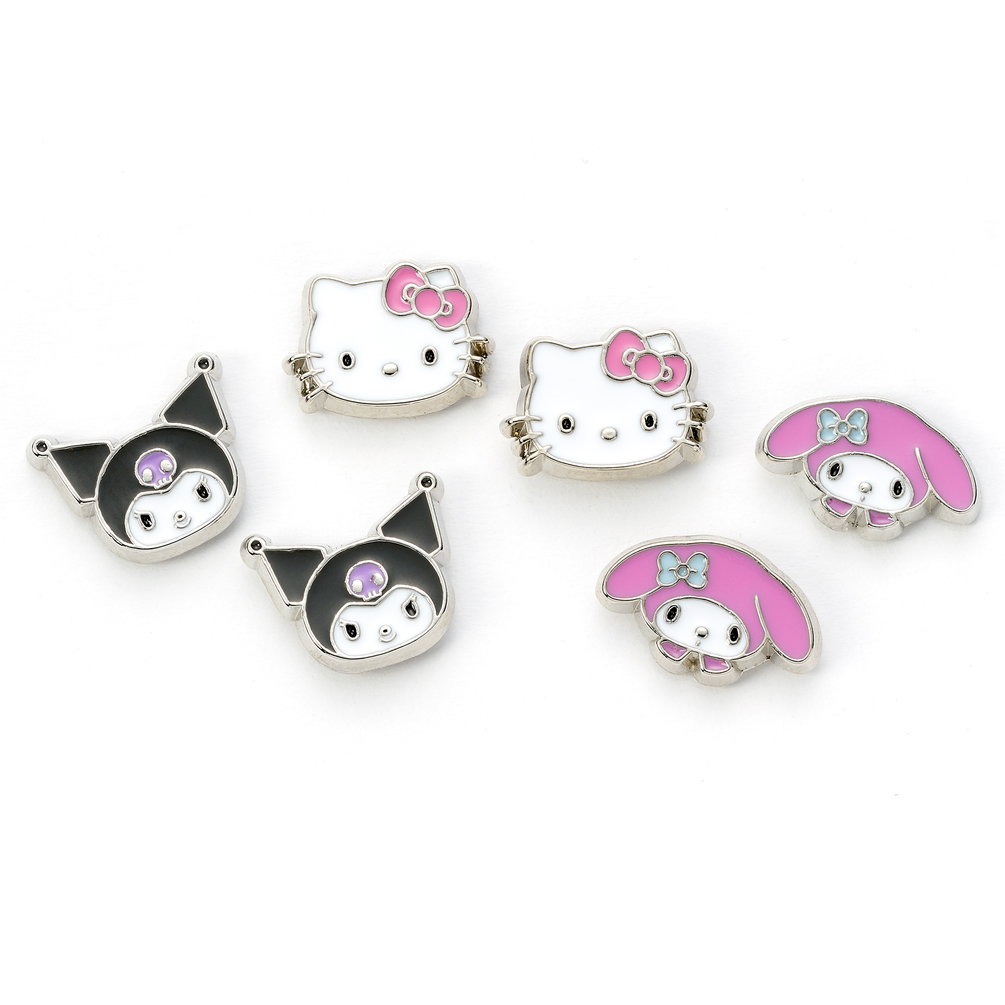 Hello Kitty, Kuromi och My Melody Örhängen - Set med 3 Par Stiftörhängen - 2