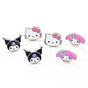 Hello Kitty, Kuromi och My Melody Örhängen - Set med 3 Par Stiftörhängen