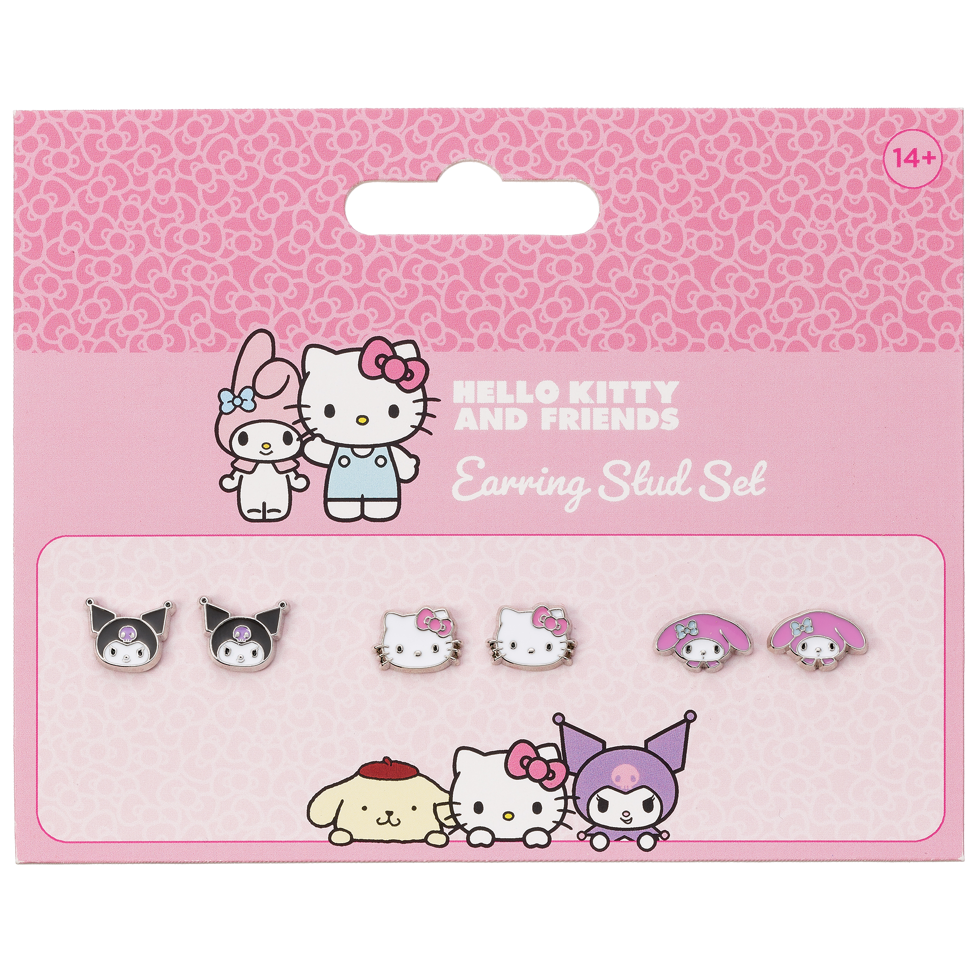 Hello Kitty, Kuromi och My Melody Örhängen - Set med 3 Par Stiftörhängen - 3