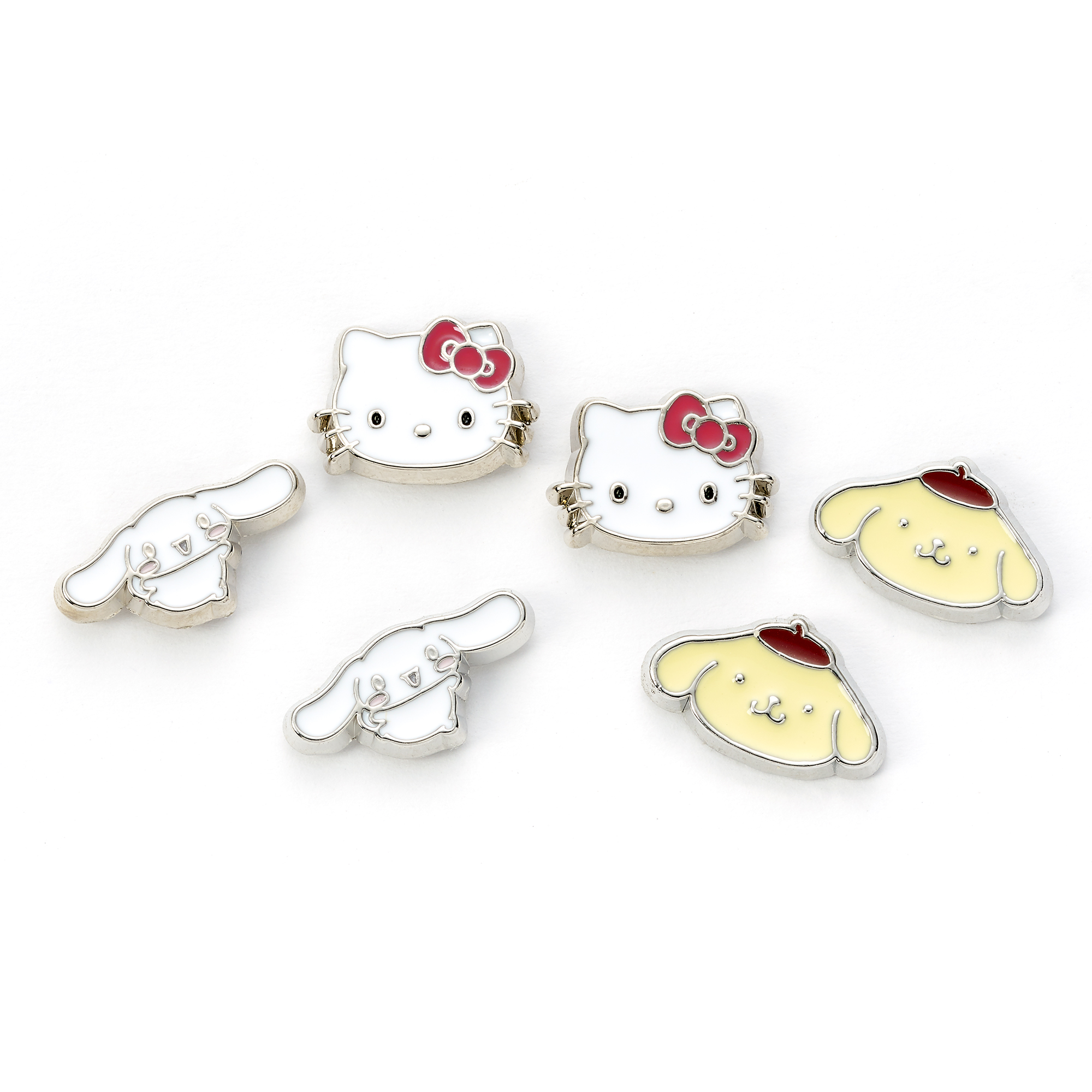 Hello Kitty, Cinnamoroll och Pompompurin Örhängen - Set med 3 Par Stiftörhängen - 2