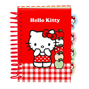 Hello Kitty Inbunden Anteckningsbok A6 Röd & Vit