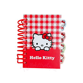 Hello Kitty Inbunden Anteckningsbok A7 Röd & Vit