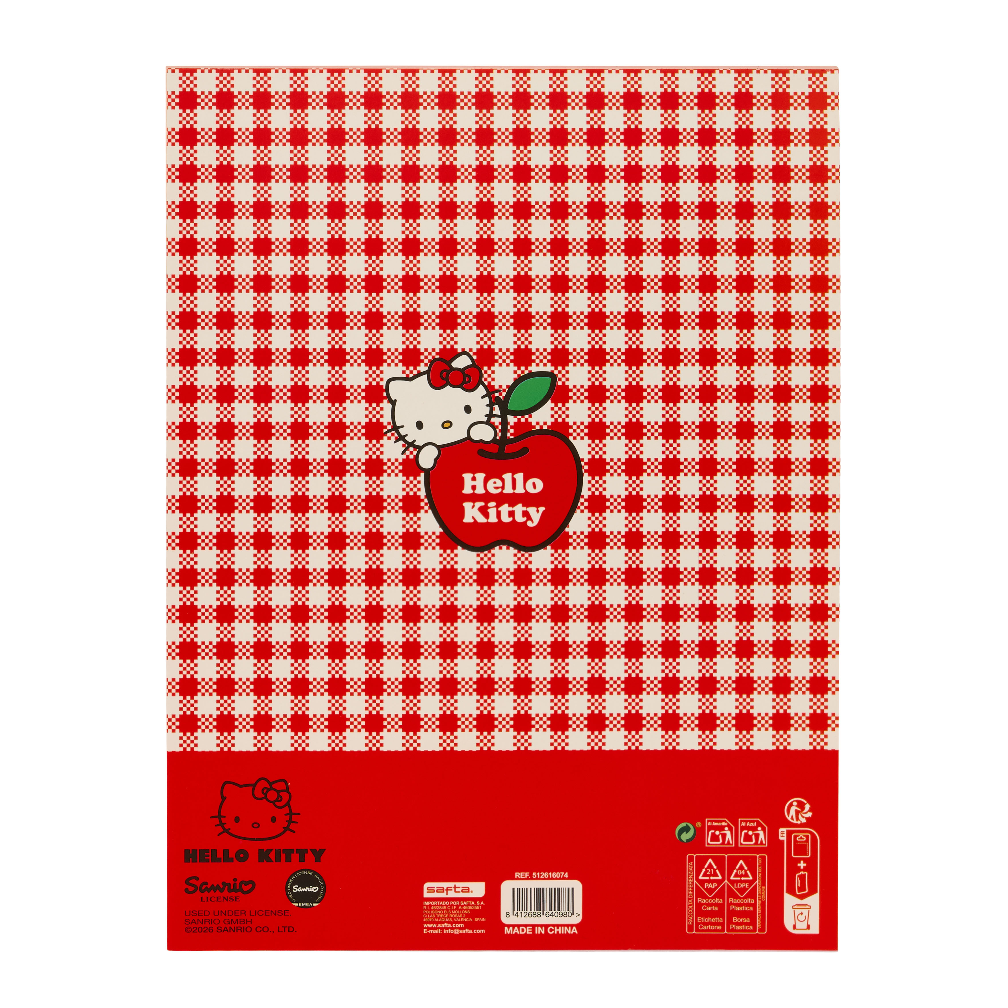 Hello Kitty Veckoplanerare Röd & Vit – Kawaii Sanrio 190 x 255 mm - 2