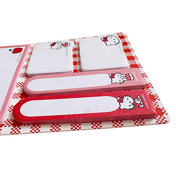 Hello Kitty Post-it-lappar i 5 olika design med 25 st ark i varje – Röd, Vit & Rosa - Sanrio Kawaii
