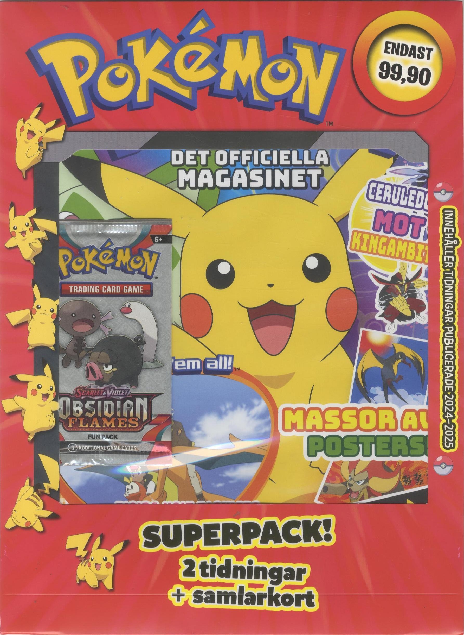 Superpack 2026 nr 4, Pokemon med 2 tidningar + samlarkort
