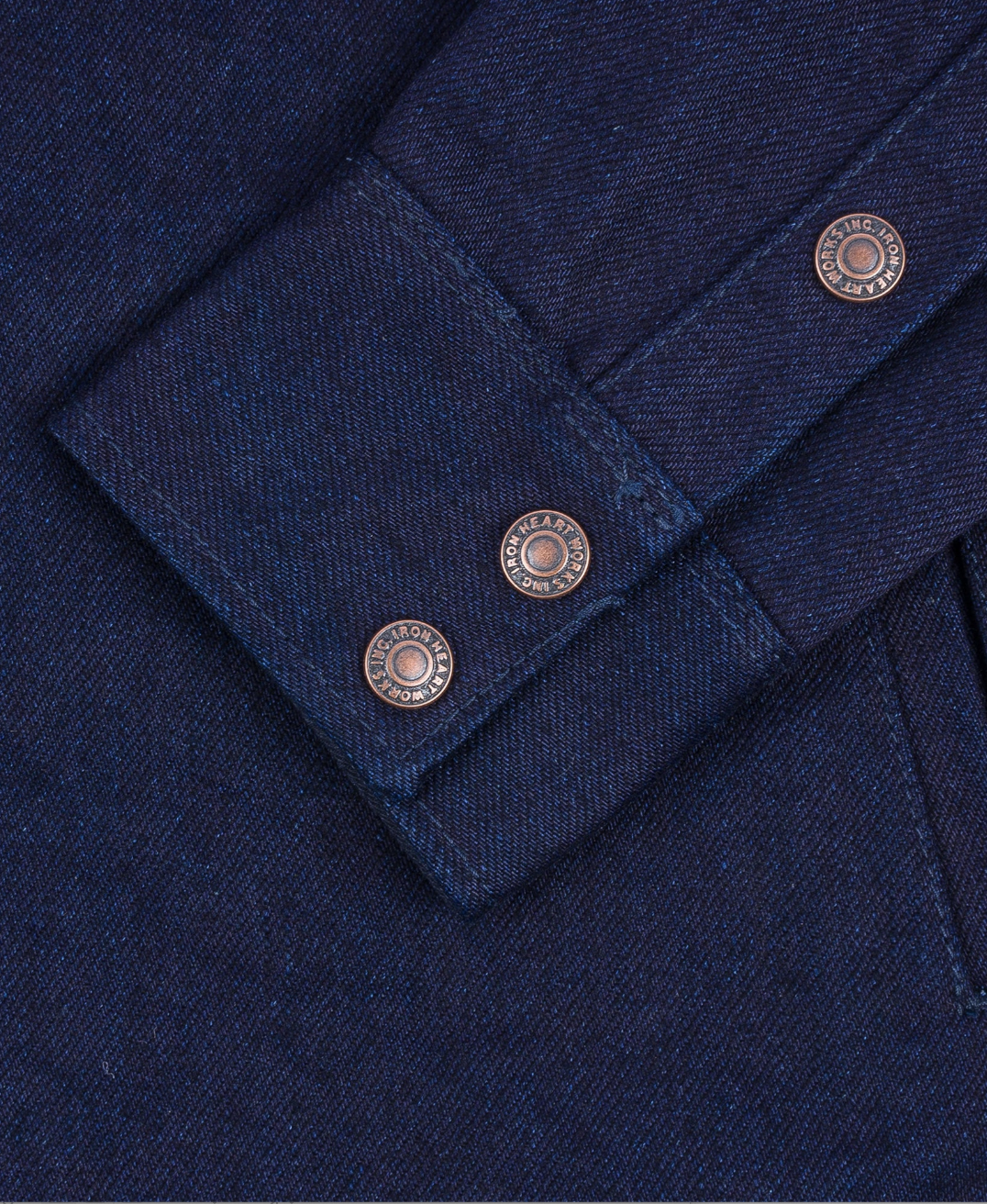 Iron Heart - IHSH-409-IB 19oz Selvedge Denim CPO Shirt Indigo/Black - 5