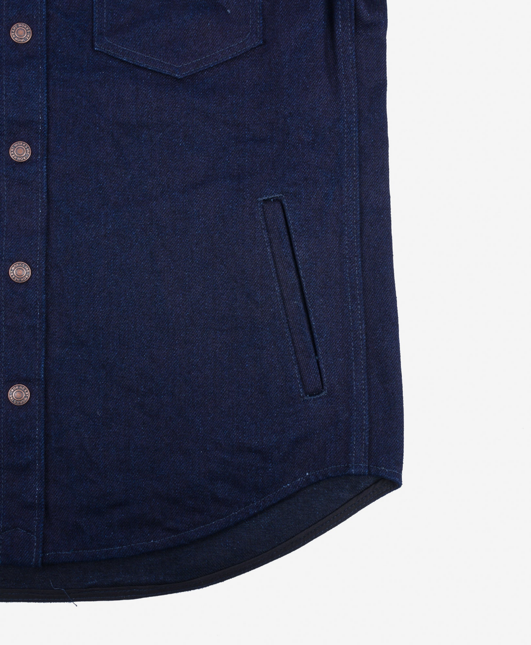 Iron Heart - IHSH-409-IB 19oz Selvedge Denim CPO Shirt Indigo/Black - 6