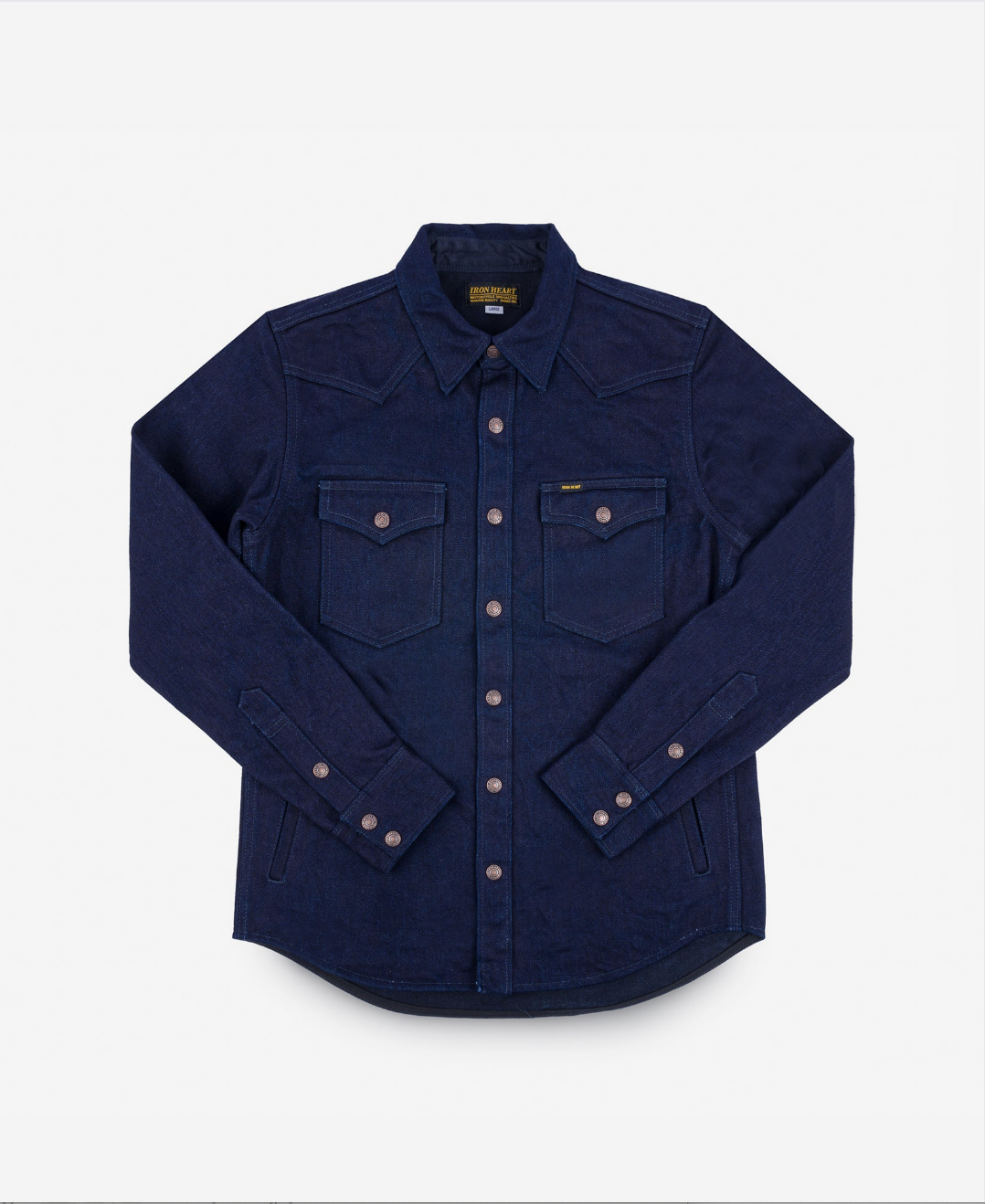 Iron Heart - IHSH-409-IB 19oz Selvedge Denim CPO Shirt Indigo/Black