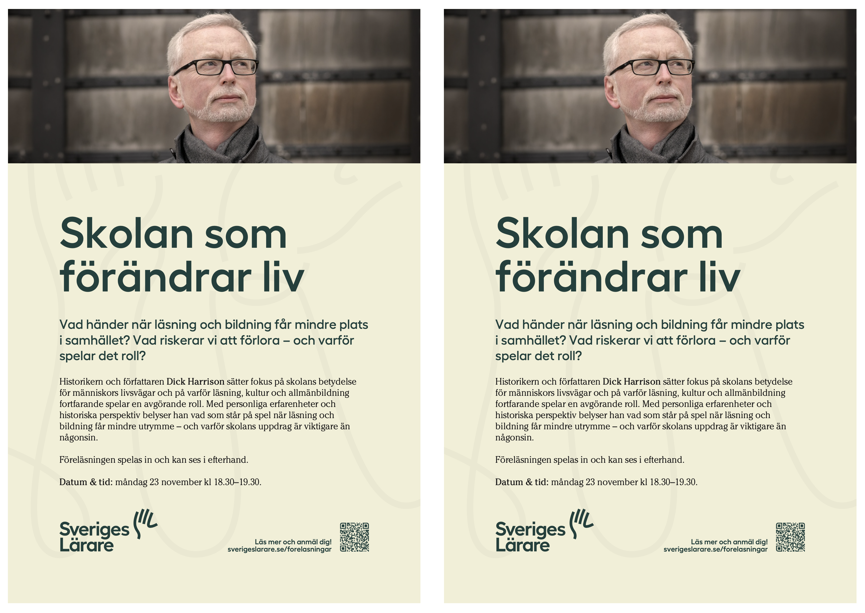 Flyer – Dick Harrison – 23 november