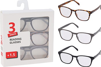 Läsglasögon herrmodell 3-pack