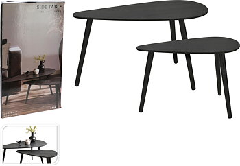 Sidobord 2-pack svart
