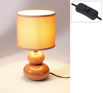 Bordslampa keramik brun