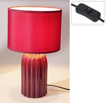 Bordslampa ränder röd