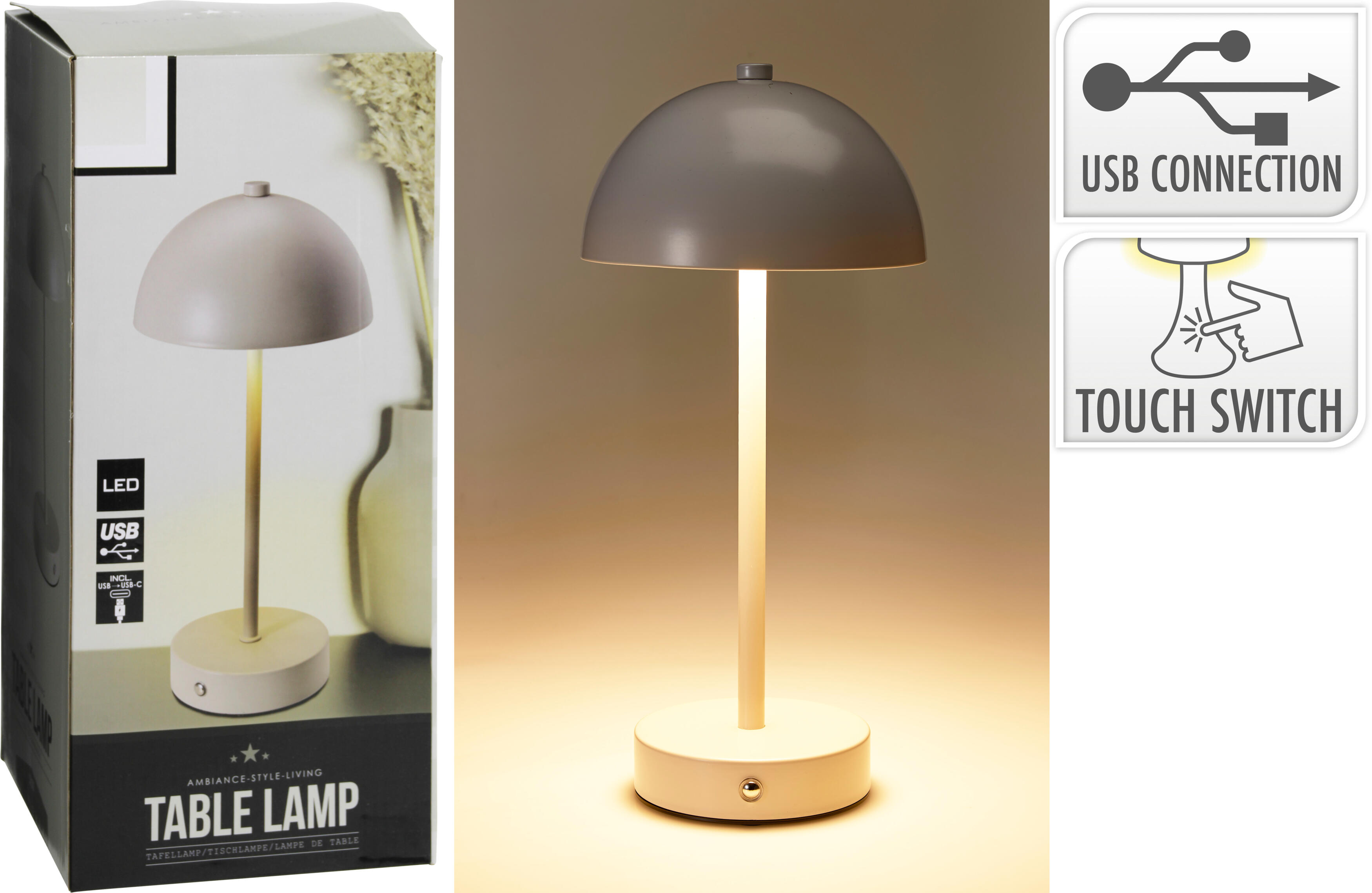 Bordslampa vit