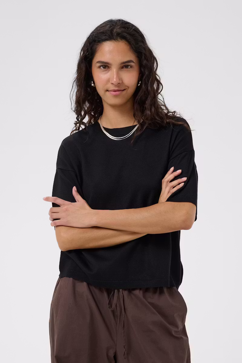 Saint Tropez Mila SZ Boxy SS Pullover Black - 6