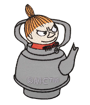 Mumin Strykbart Tygmärke - Kaffekanna (Reflekterande)