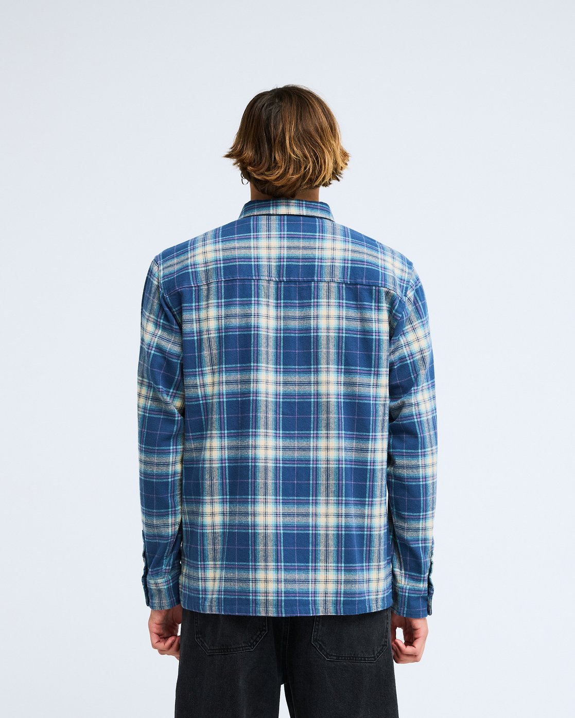 Billabong skjorta Offshore flannel dark denim - 5