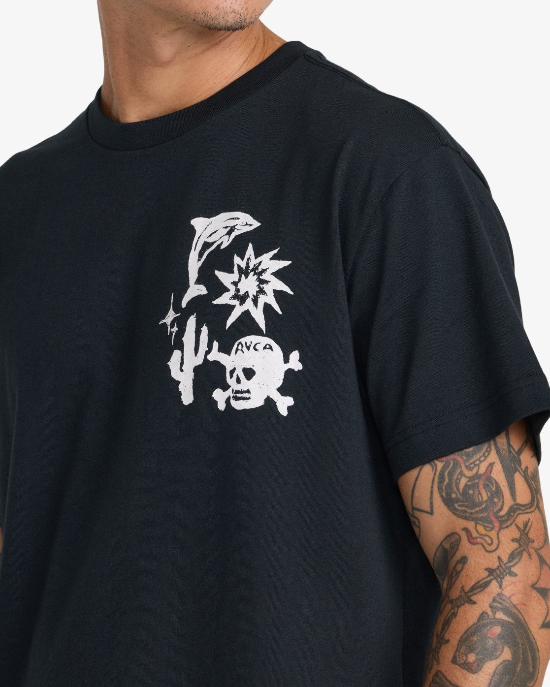 RVCA t-shirt Hard way black - 2