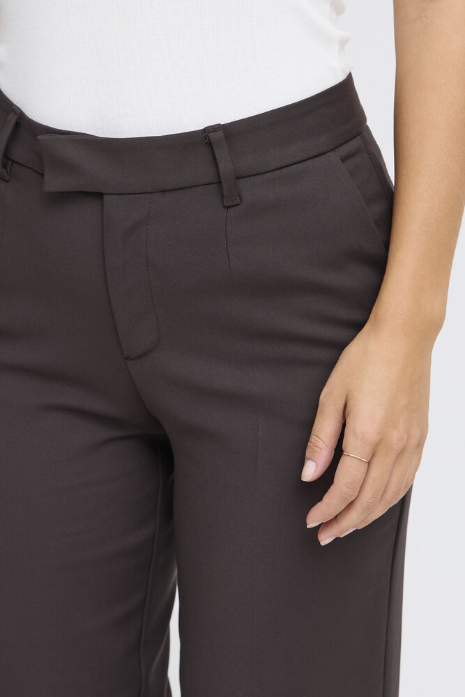 PZBindy HW Pant Wide Leg  Brun vid kostymbyxa