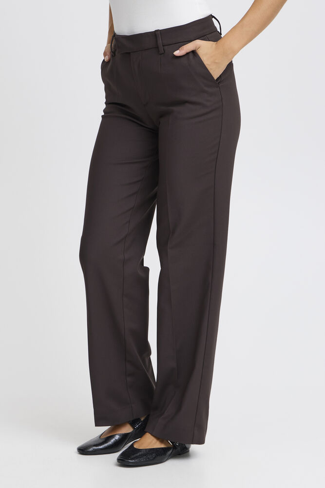 PZBindy HW Pant Wide Leg  Brun vid kostymbyxa - 5