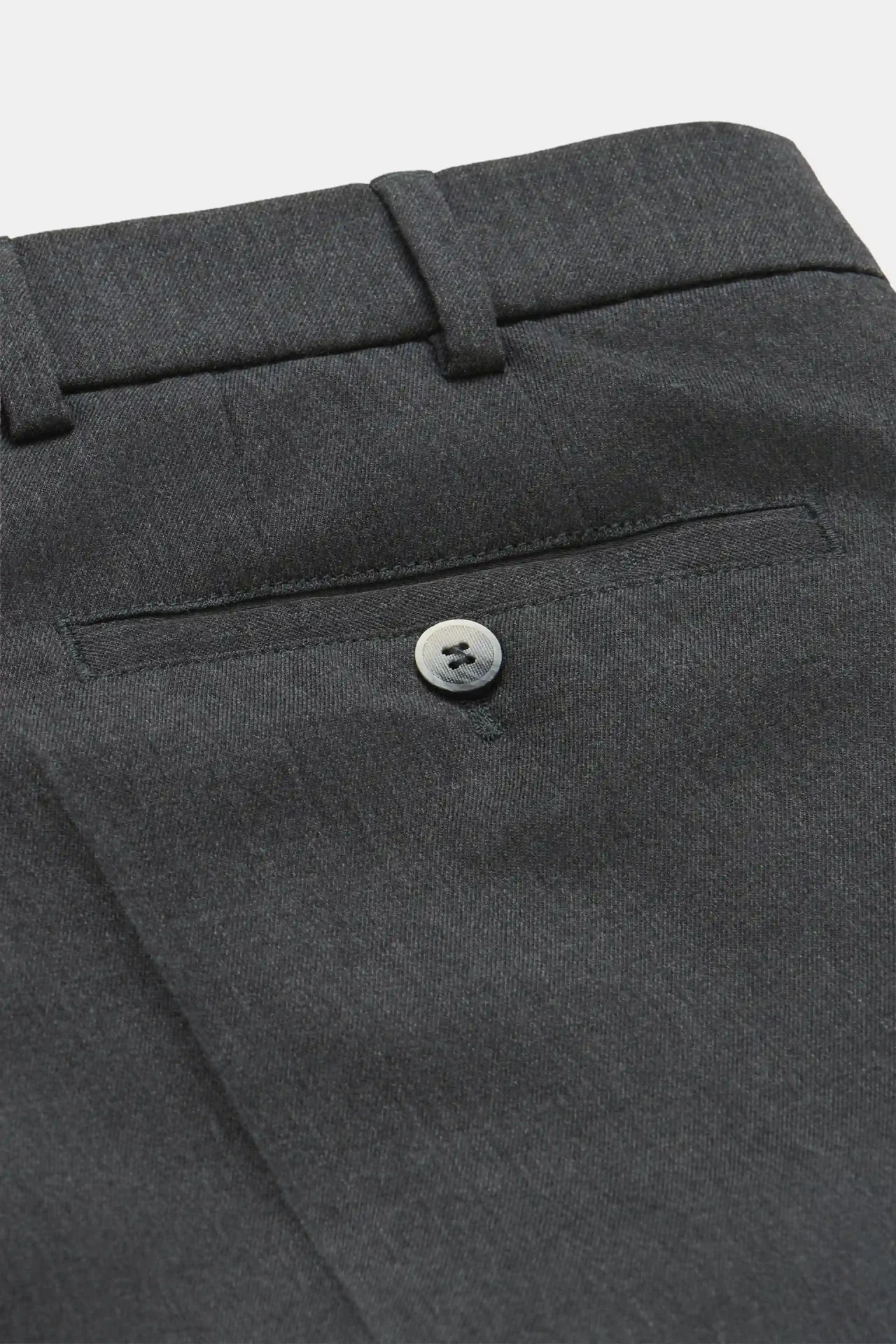 Grå (dark grey) maskintvättbara ullbyxor i Teflon Twill och normal passform (Meyer / Roma) - 6
