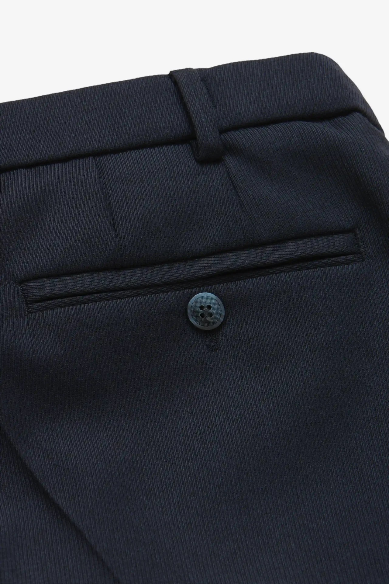 Blå (navy)  kraftiga maskintvättbara ullbyxor i "Cavalry Twill" och modern passform (Meyer / Oslo)  - 6