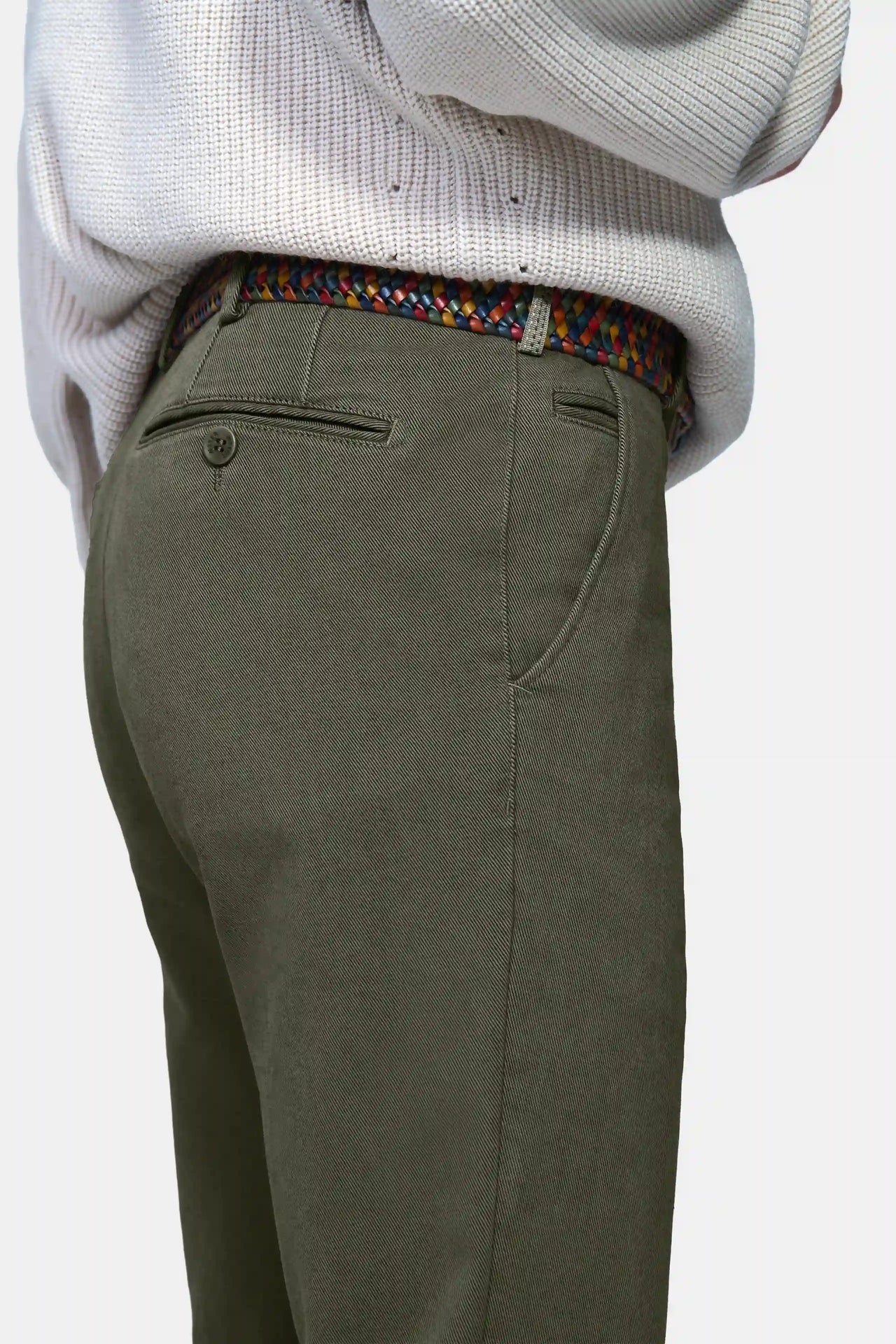 Gröna (dark green) chinos i Cosy Twill, och modern passform (Meyer / Bonn) - 4