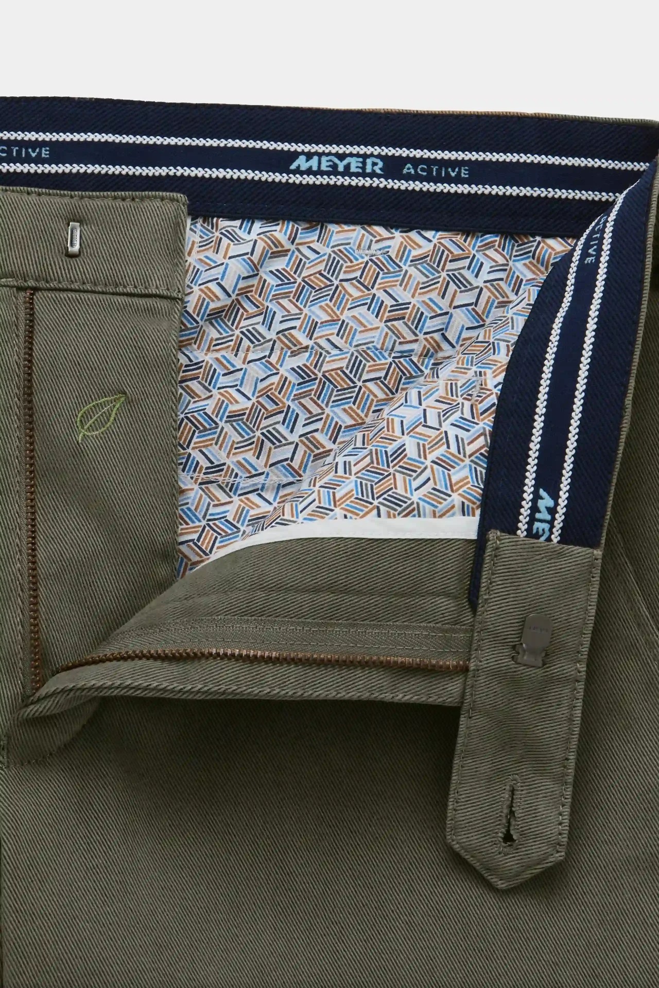 Gröna (dark green) chinos i Cosy Twill, och modern passform (Meyer / Bonn) - 5