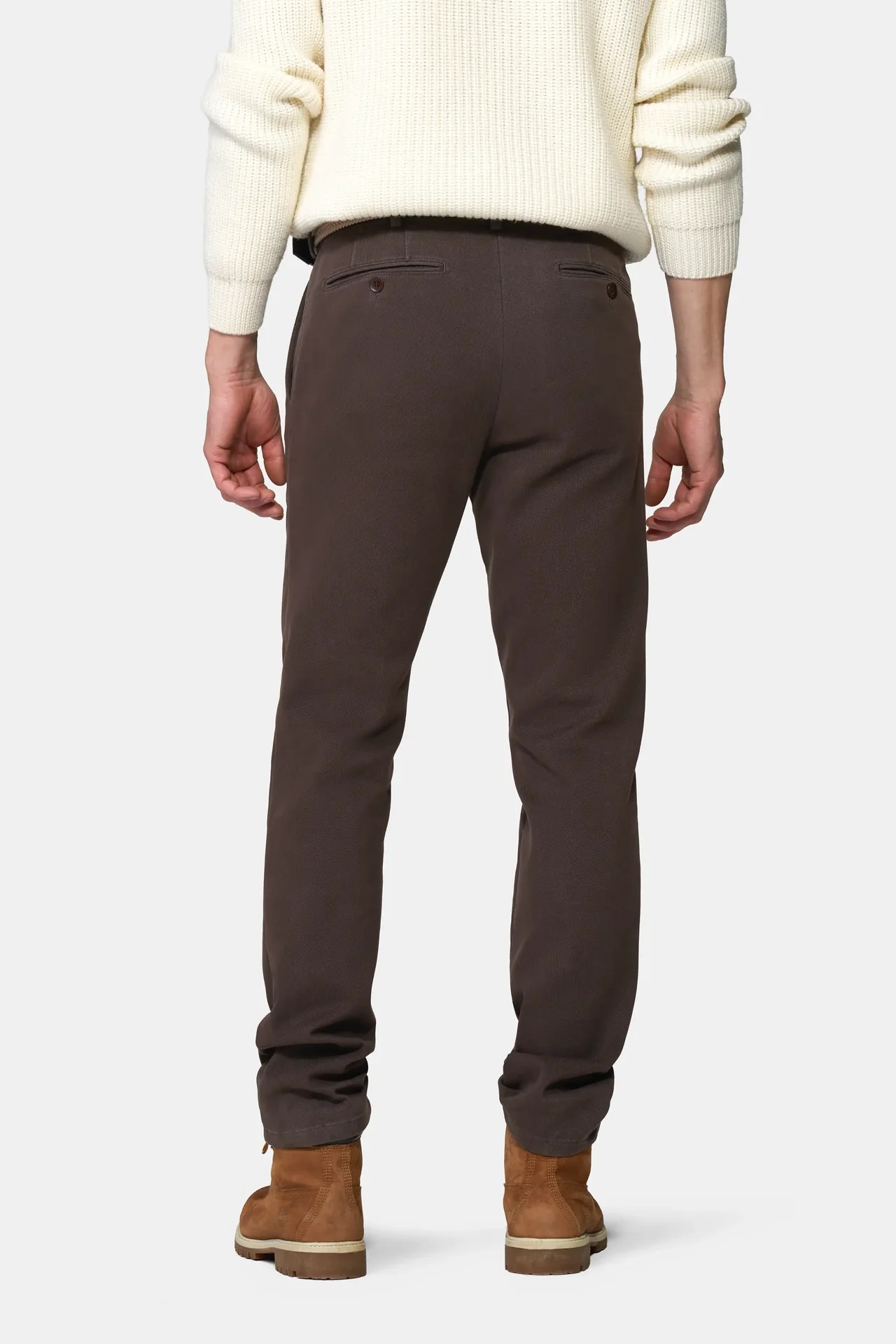 Bruna (brown) chinos i Cosy Twill, och modern passform (Meyer / Bonn) - 2