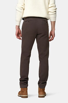Bruna (brown) chinos i Cosy Twill, och modern passform (Meyer / Bonn)