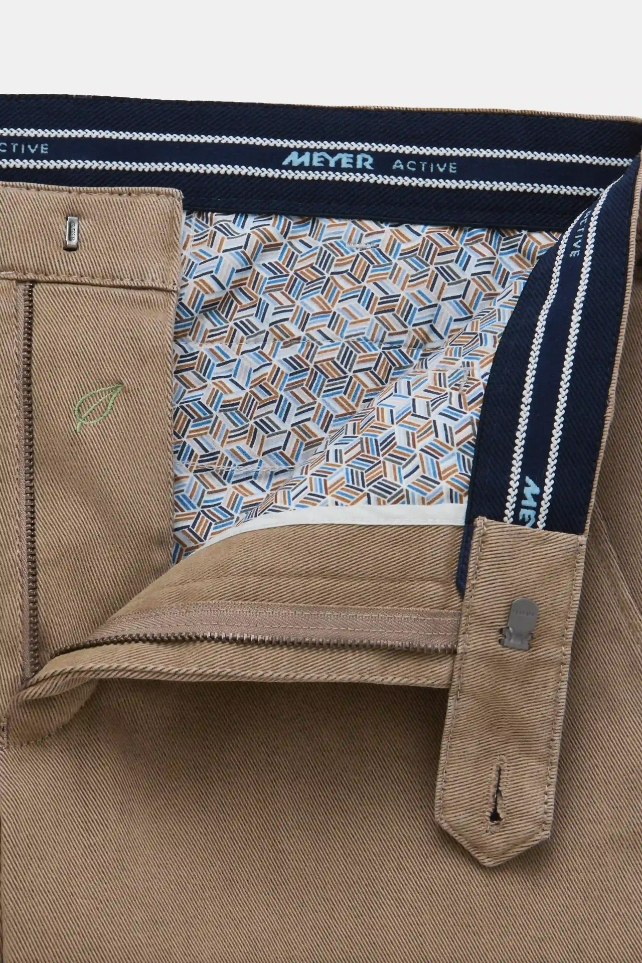 Bruna (mud) chinos i Cosy Twill, och modern passform (Meyer / Bonn) - 5