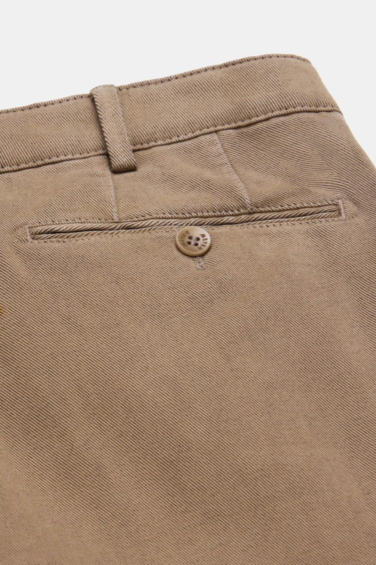Bruna (mud) chinos i Cosy Twill, och modern passform (Meyer / Bonn) - 6