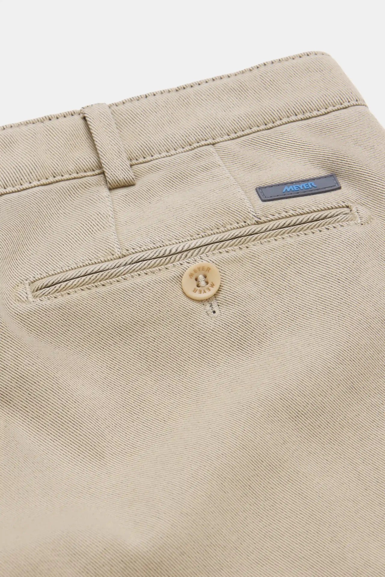 Beige chinos i Cosy Twill, och modern passform (Meyer / Bonn) - 6