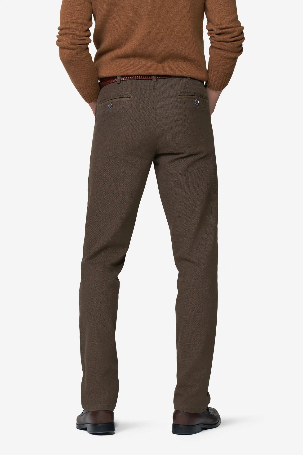 Gråbruna (stone) chinos med Micro Fantasy i modern passform (Meyer / Chicago) - 2