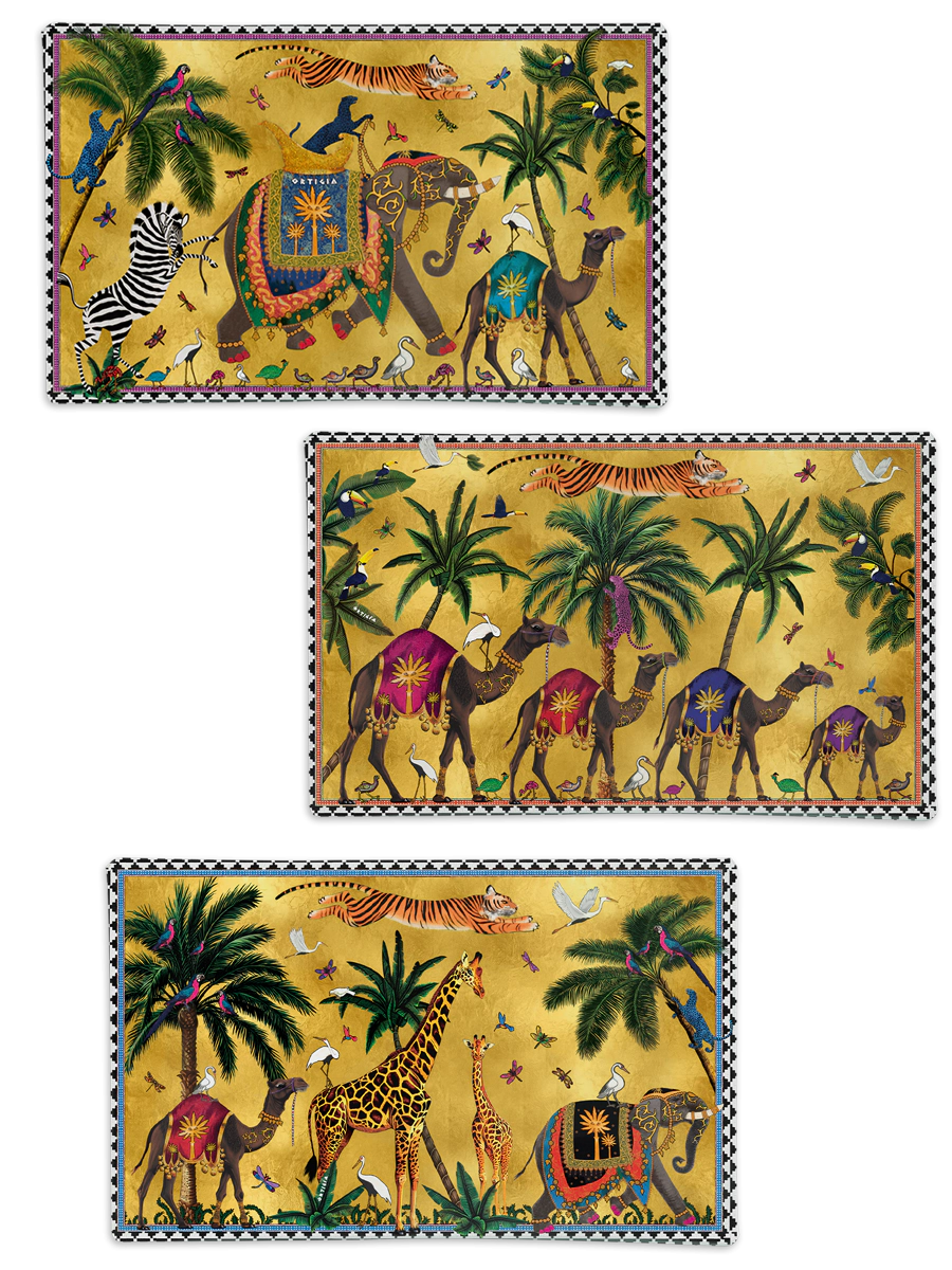 ORTIGIA Tin Flying Tiger 3 Glass Plates - 2